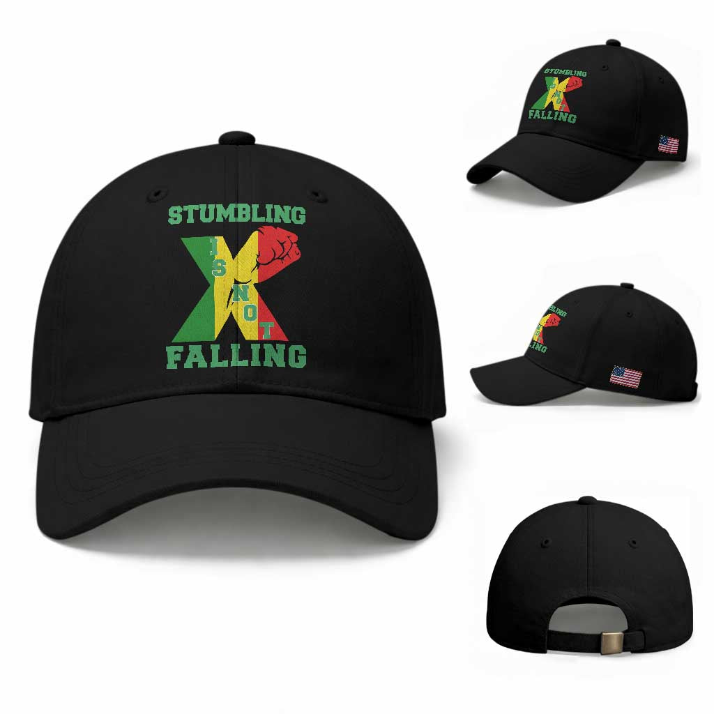 Stumbling Is Not Falling Baseball Cap African American Black History Month