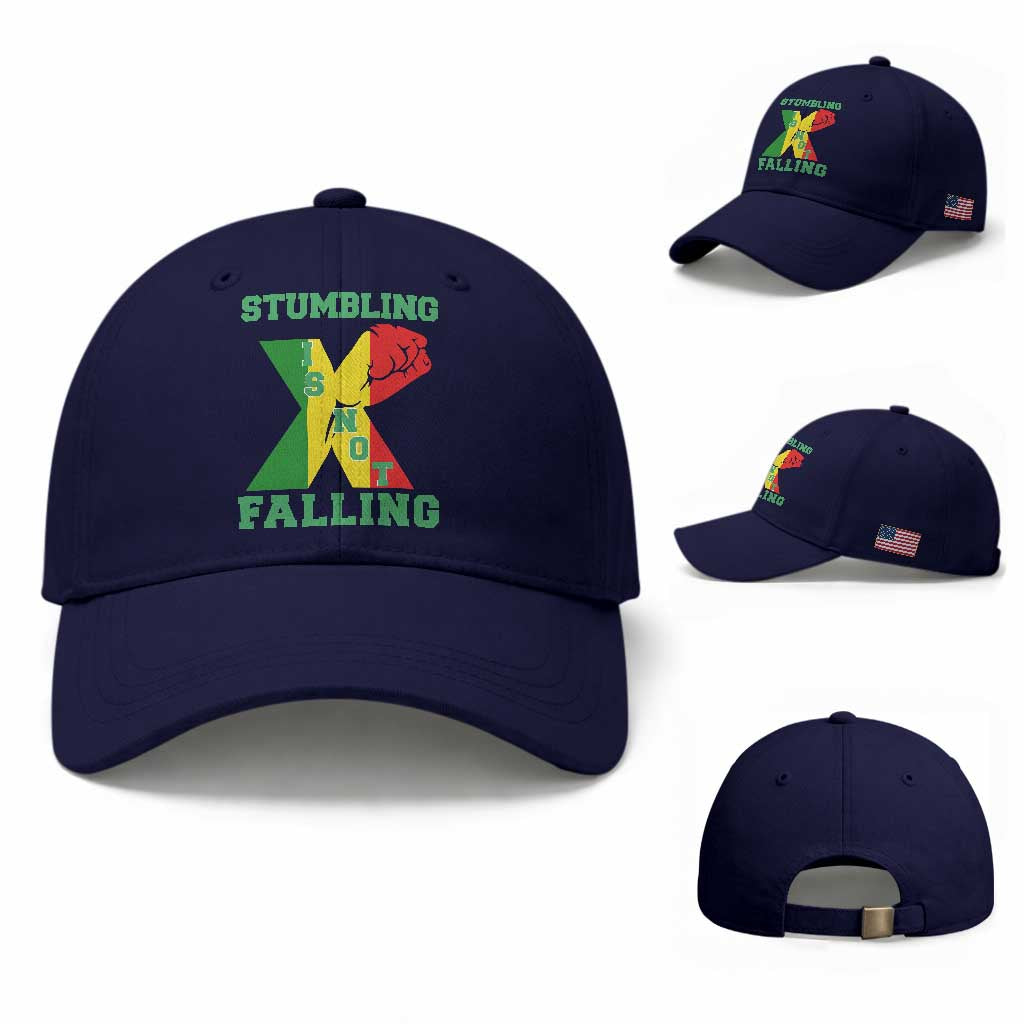 Stumbling Is Not Falling Baseball Cap African American Black History Month