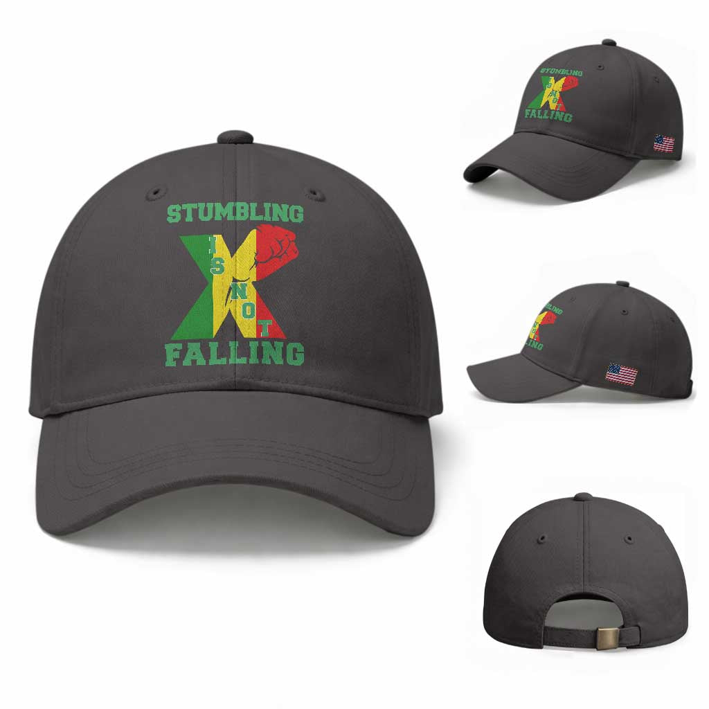 Stumbling Is Not Falling Baseball Cap African American Black History Month