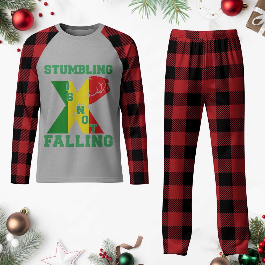 Stumbling Is Not Falling Plaid Pajama Set African American Black History Month TS12