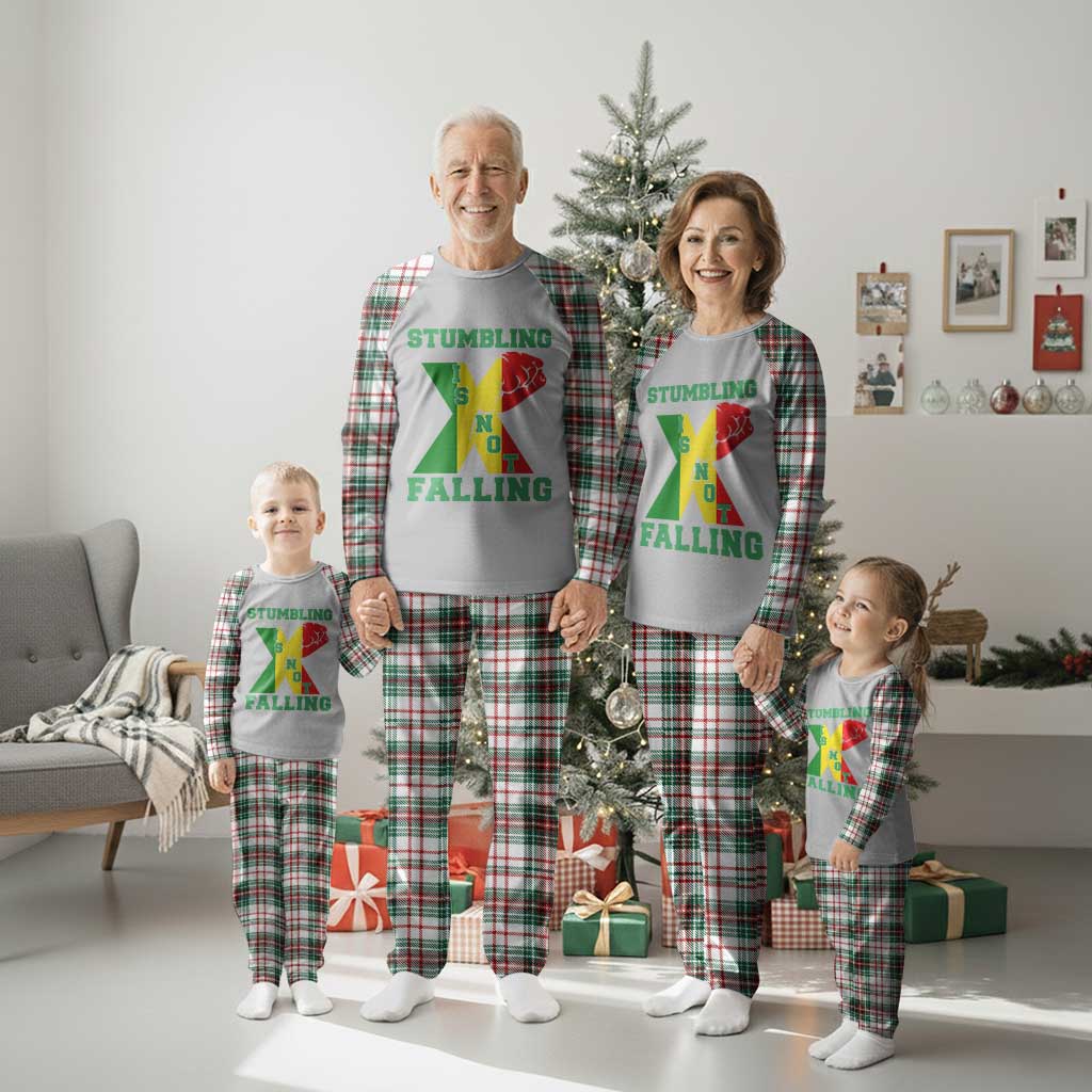 Stumbling Is Not Falling Plaid Pajama Set African American Black History Month TS12