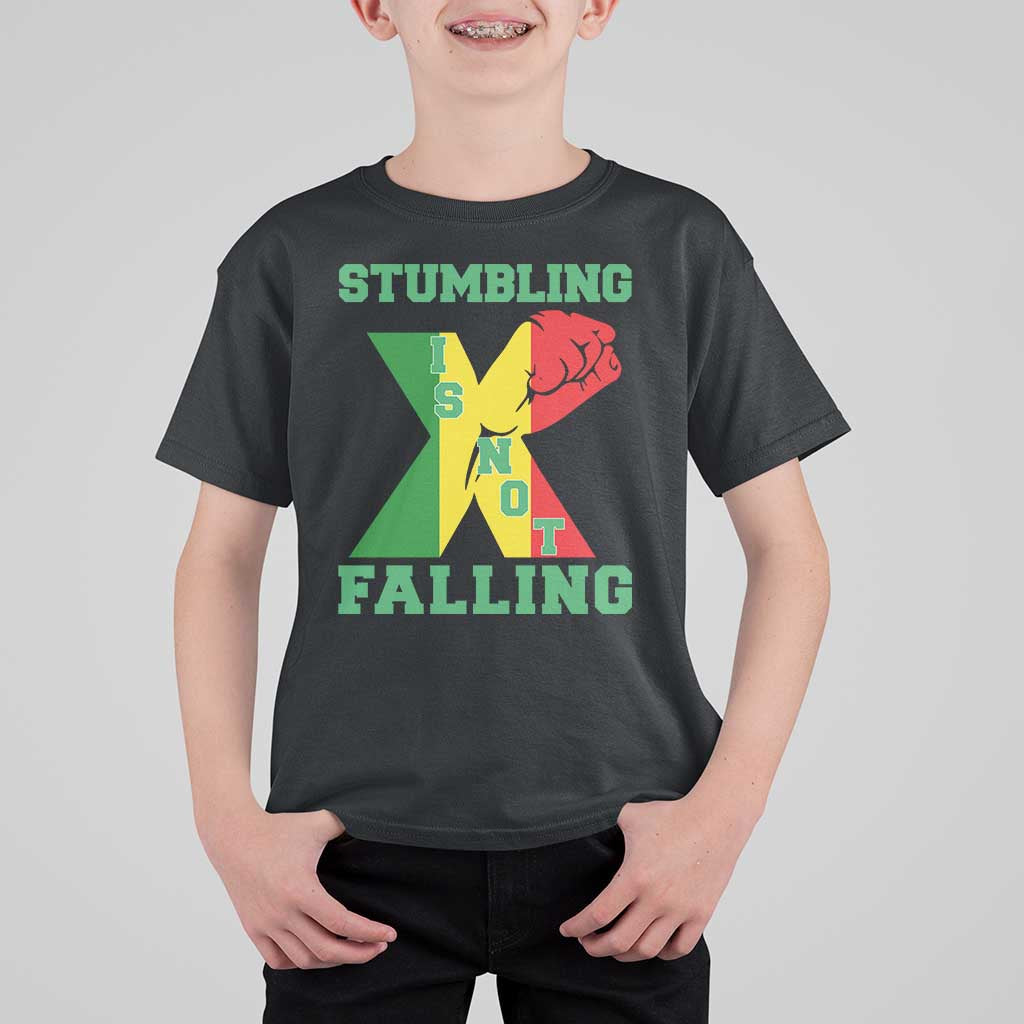 Stumbling Is Not Falling T Shirt For Kid African American Black History Month TS12