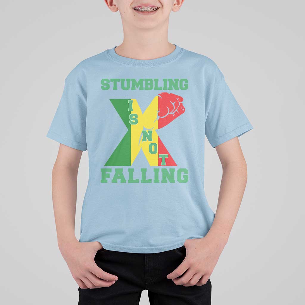 Stumbling Is Not Falling T Shirt For Kid African American Black History Month TS12