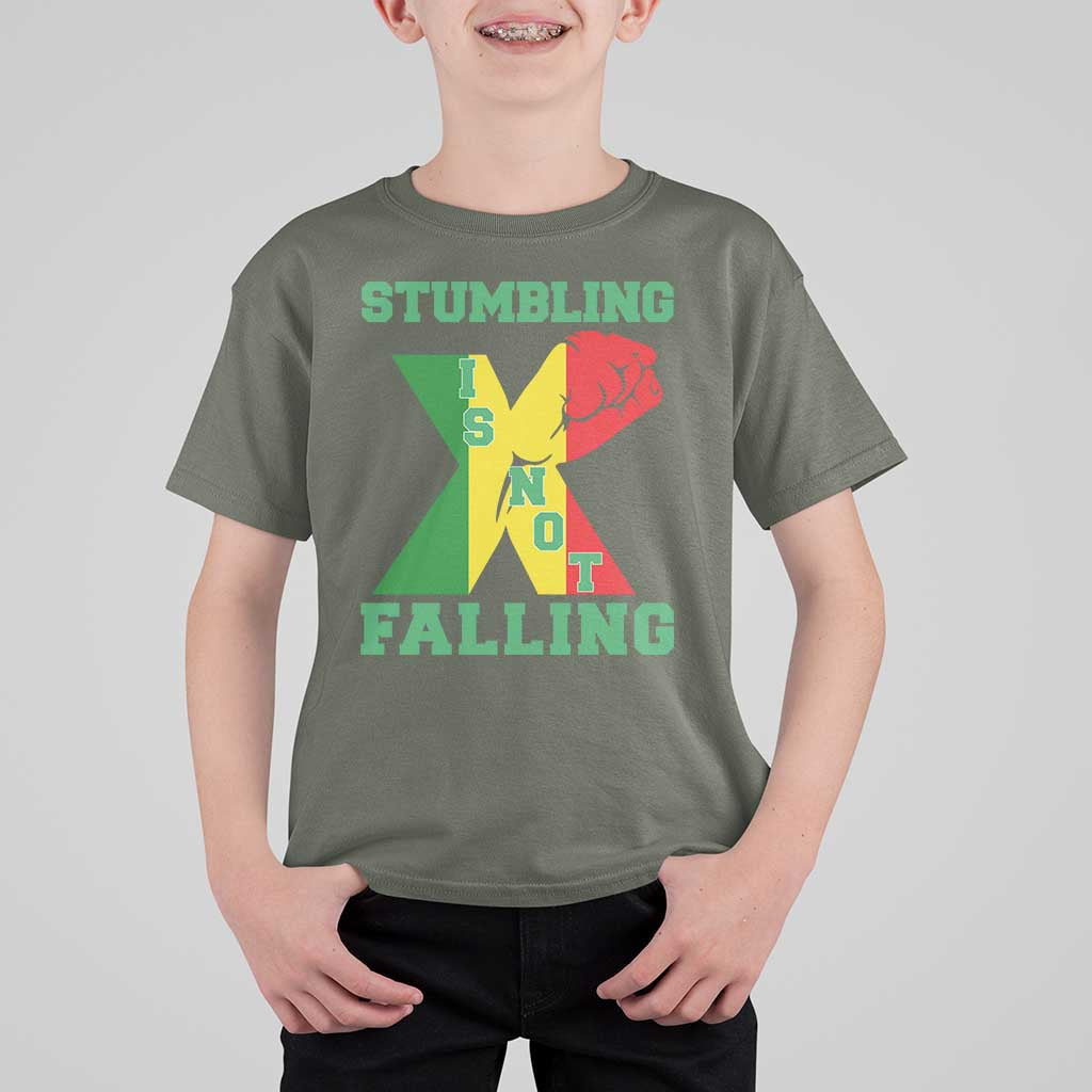 Stumbling Is Not Falling T Shirt For Kid African American Black History Month TS12