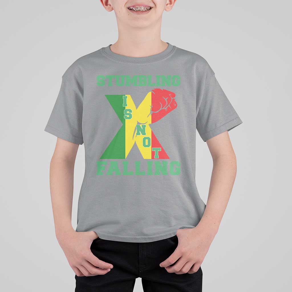 Stumbling Is Not Falling T Shirt For Kid African American Black History Month TS12
