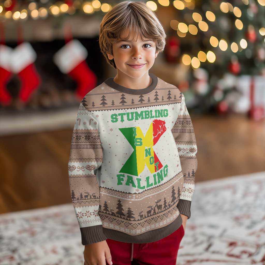 Stumbling Is Not Falling Ugly Christmas Sweater African American Black History Month TS12