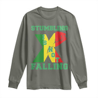 Stumbling Is Not Falling Long Sleeve Shirt African American Black History Month TS12
