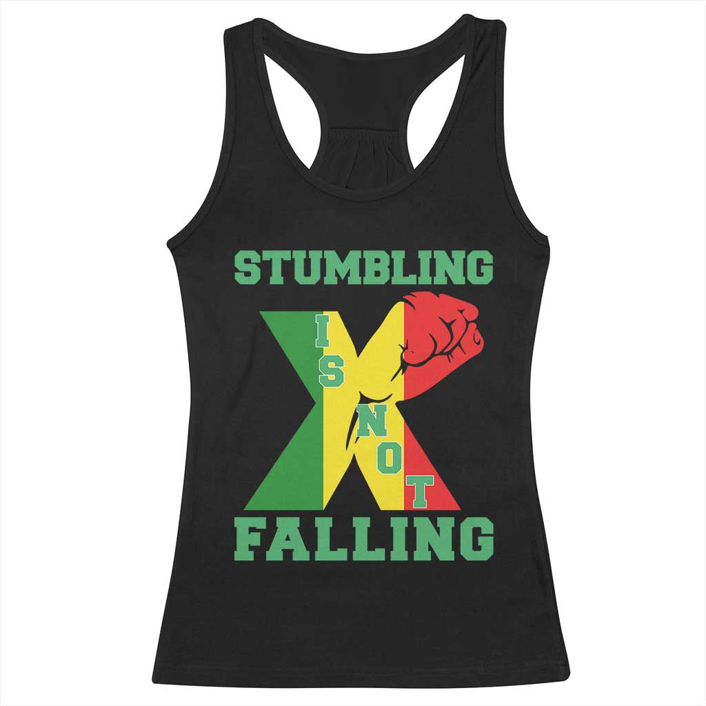 Stumbling Is Not Falling Racerback Tank Top African American Black History Month TS12