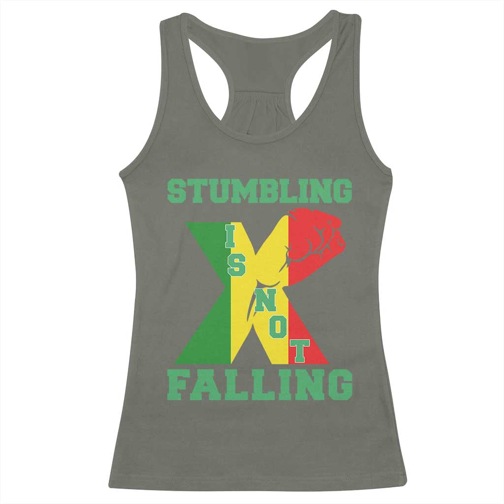 Stumbling Is Not Falling Racerback Tank Top African American Black History Month TS12
