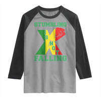 Stumbling Is Not Falling Raglan Shirt African American Black History Month TS12