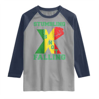 Stumbling Is Not Falling Raglan Shirt African American Black History Month TS12