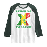 Stumbling Is Not Falling Raglan Shirt African American Black History Month TS12