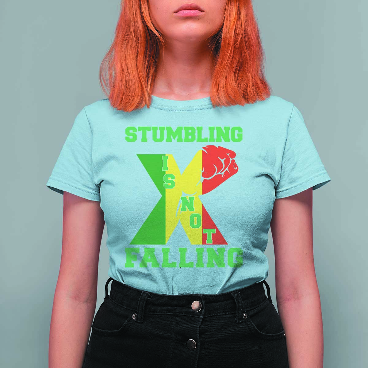 Stumbling Is Not Falling T Shirt For Women African American Black History Month TS12