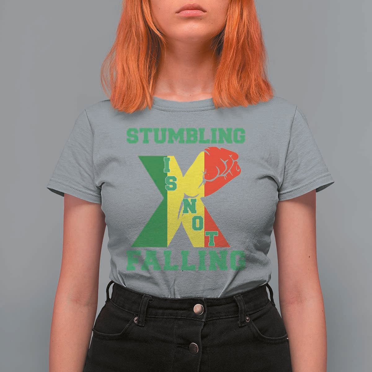 Stumbling Is Not Falling T Shirt For Women African American Black History Month TS12