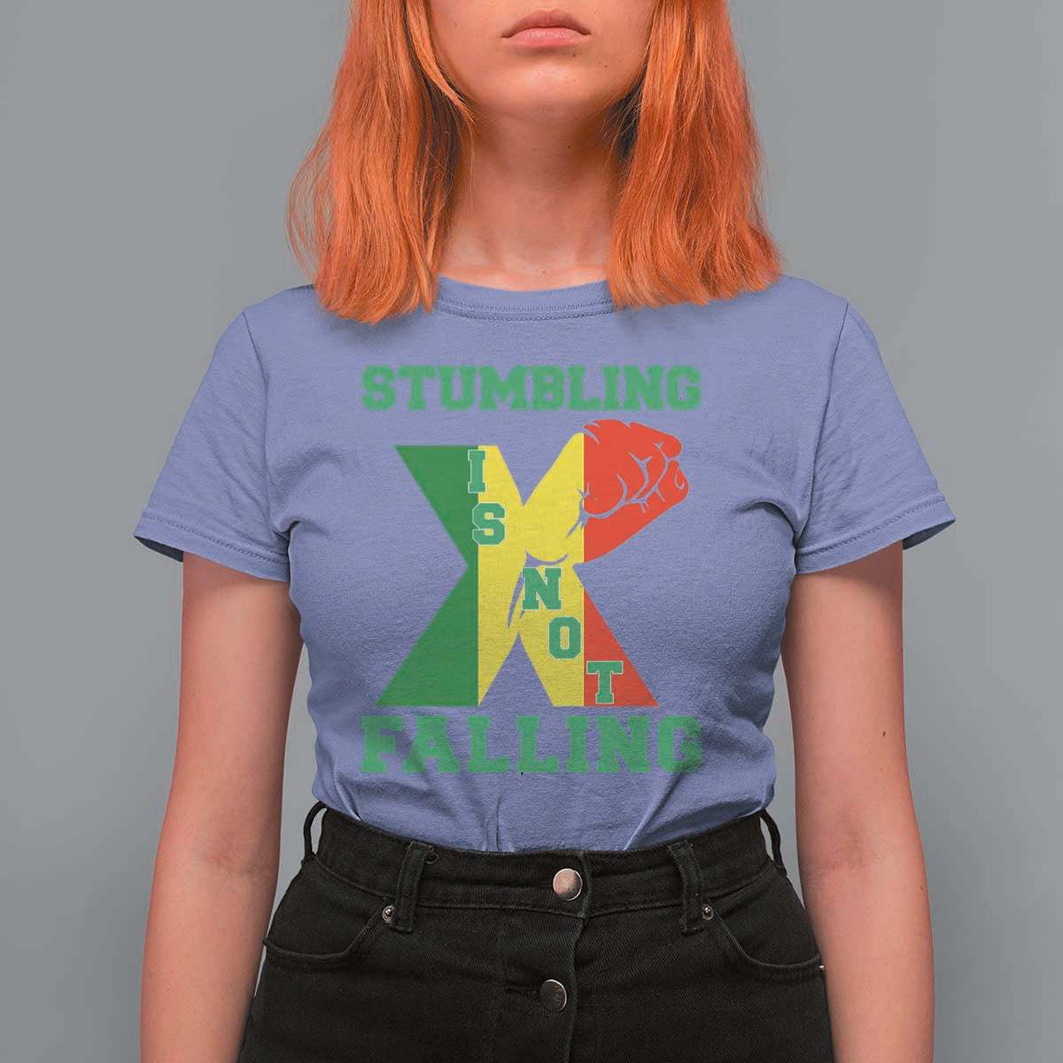 Stumbling Is Not Falling T Shirt For Women African American Black History Month TS12