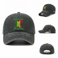 Stumbling Is Not Falling Washed Cotton Baseball Cap African American Black History Month