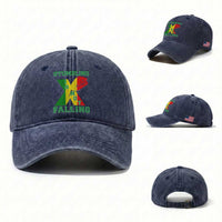 Stumbling Is Not Falling Washed Cotton Baseball Cap African American Black History Month