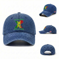 Stumbling Is Not Falling Washed Cotton Baseball Cap African American Black History Month