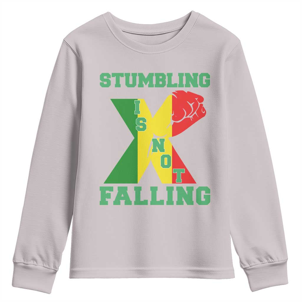Stumbling Is Not Falling Youth Sweatshirt African American Black History Month TS12