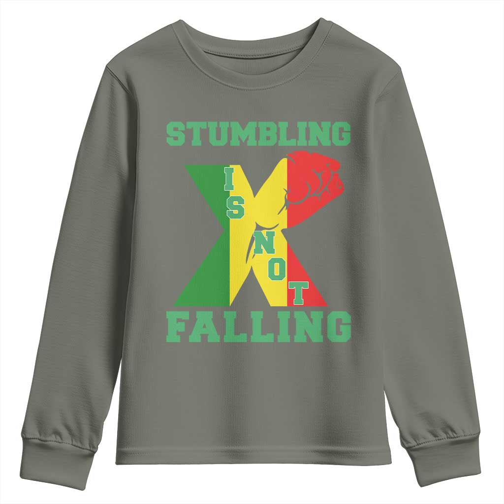 Stumbling Is Not Falling Youth Sweatshirt African American Black History Month TS12