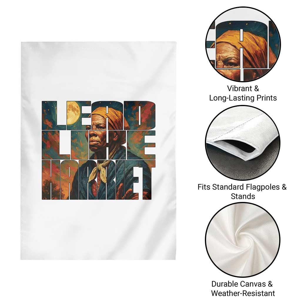 Lead Like Harriet Garden Flag Black History Month Juneteenth Quote - Wonder Print Shop