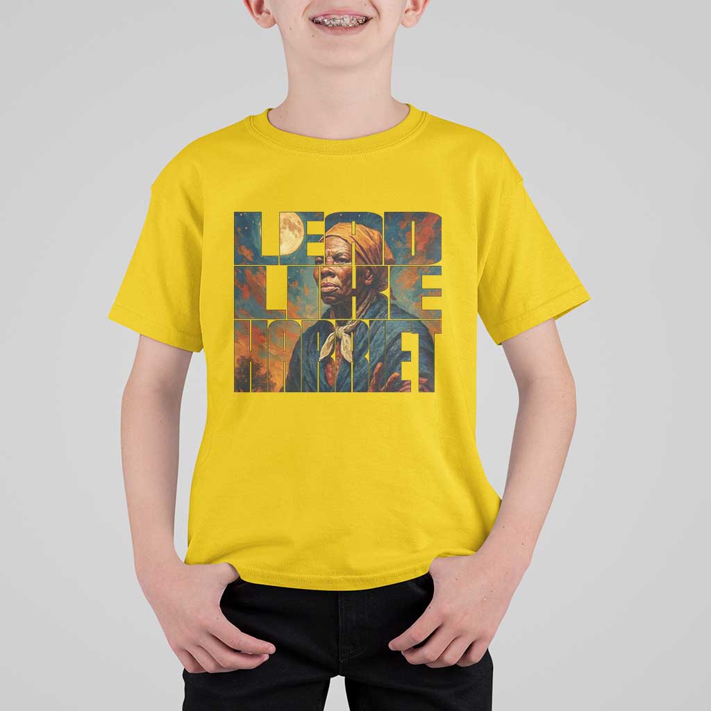Lead Like Harriet T Shirt For Kid Black History Month Juneteenth Quote - Wonder Print Shop