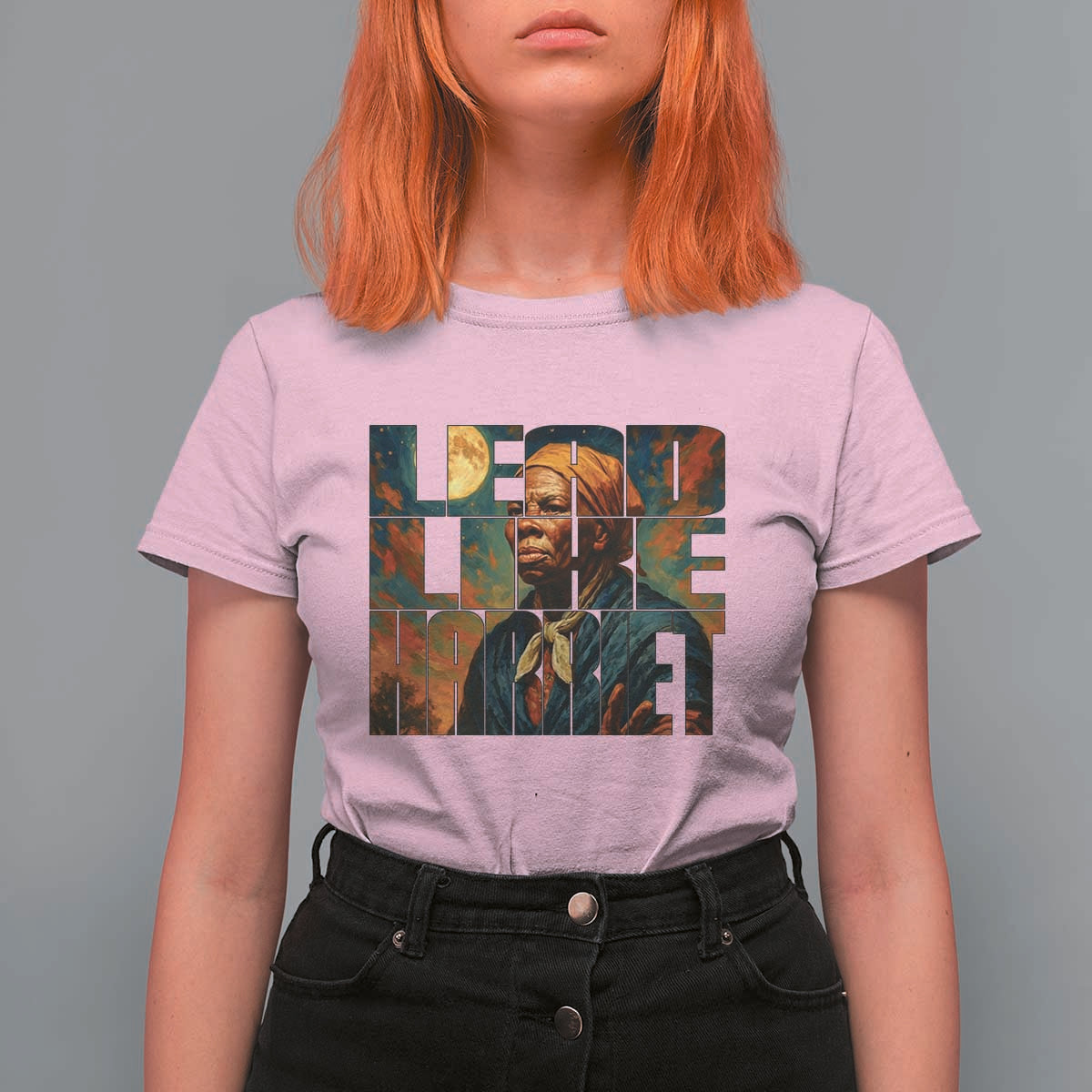 Lead Like Harriet T Shirt For Women Black History Month Juneteenth Quote - Wonder Print Shop
