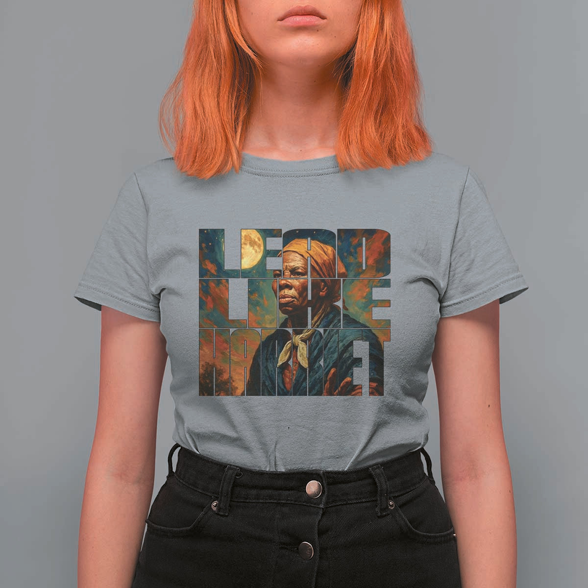 Lead Like Harriet T Shirt For Women Black History Month Juneteenth Quote - Wonder Print Shop
