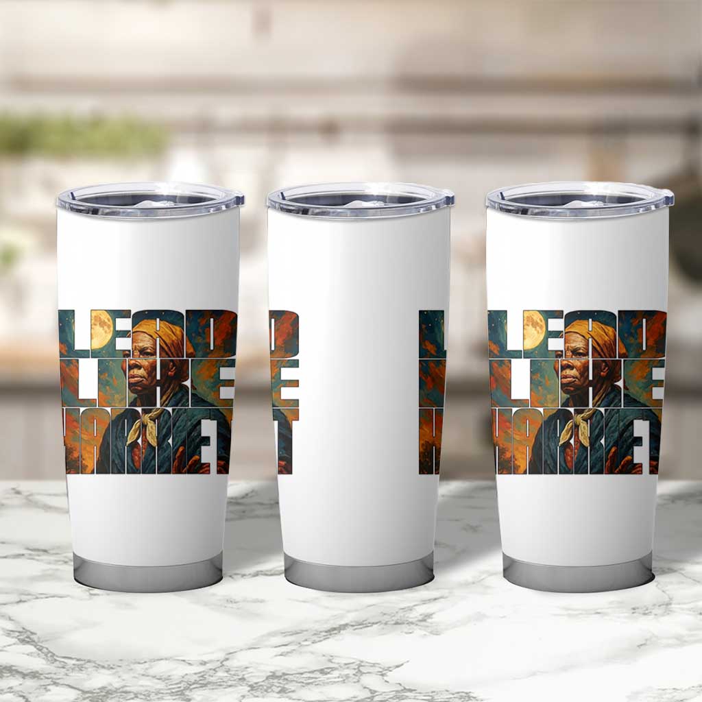 Lead Like Harriet Tumbler Cup Black History Month Juneteenth Quote - Wonder Print Shop