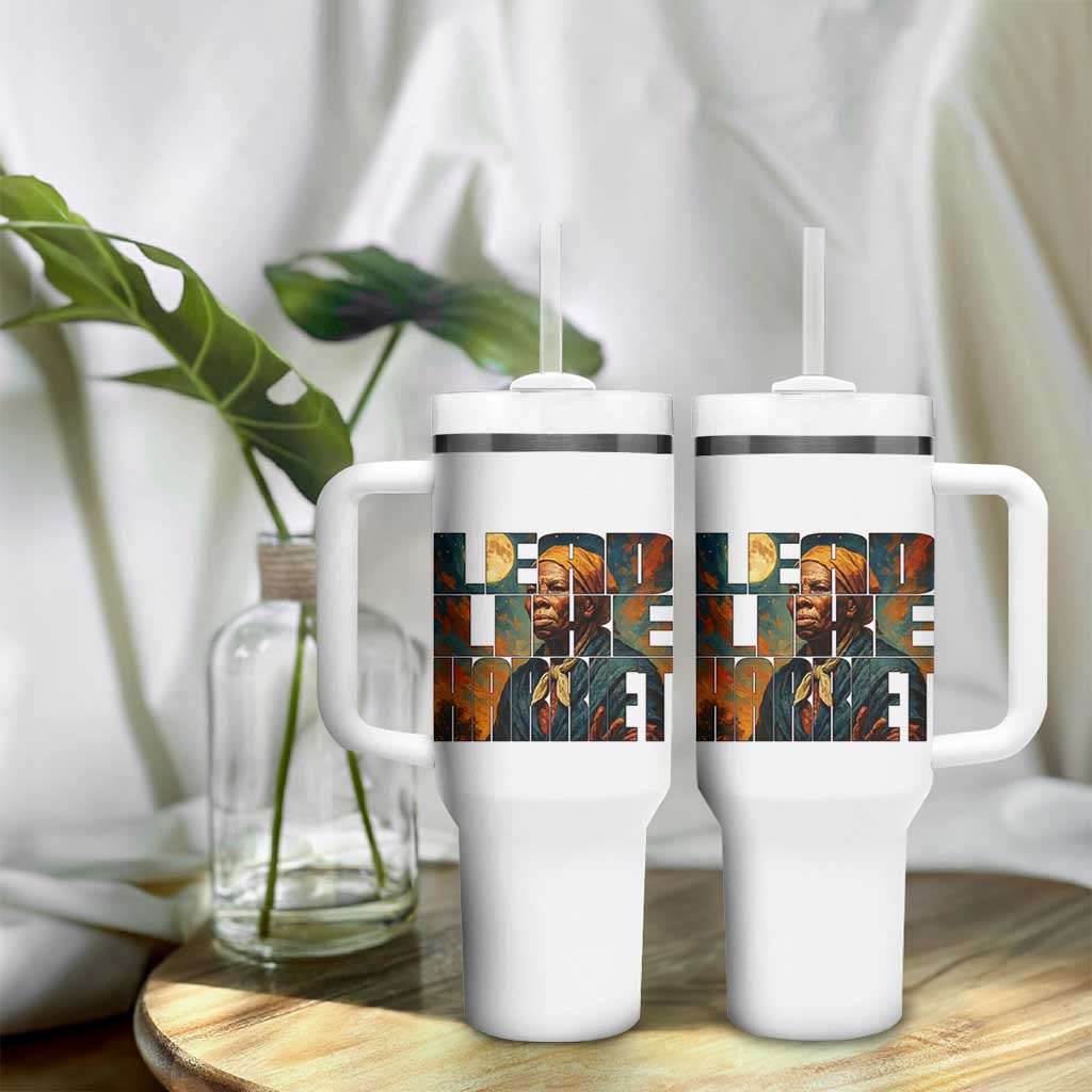 Lead Like Harriet Tumbler With Handle Black History Month Juneteenth Quote - Wonder Print Shop