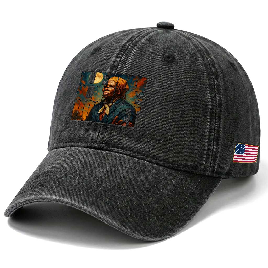 Lead Like Harriet Washed Cotton Baseball Cap Black History Month Juneteenth Quote