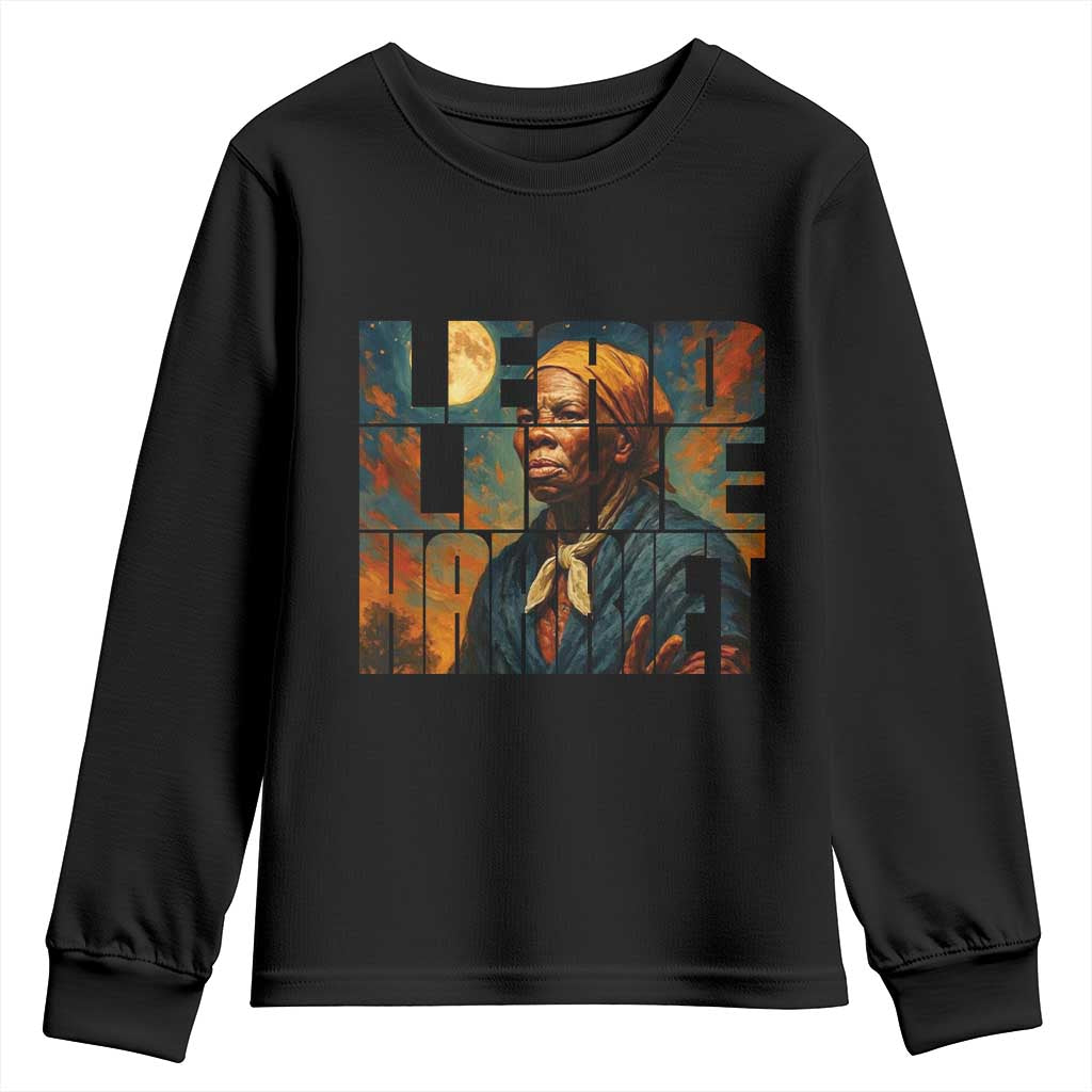 Lead Like Harriet Youth Sweatshirt Black History Month Juneteenth Quote - Wonder Print Shop