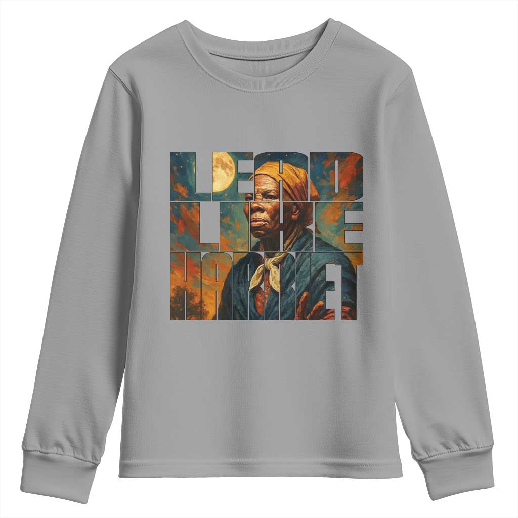 Lead Like Harriet Youth Sweatshirt Black History Month Juneteenth Quote - Wonder Print Shop