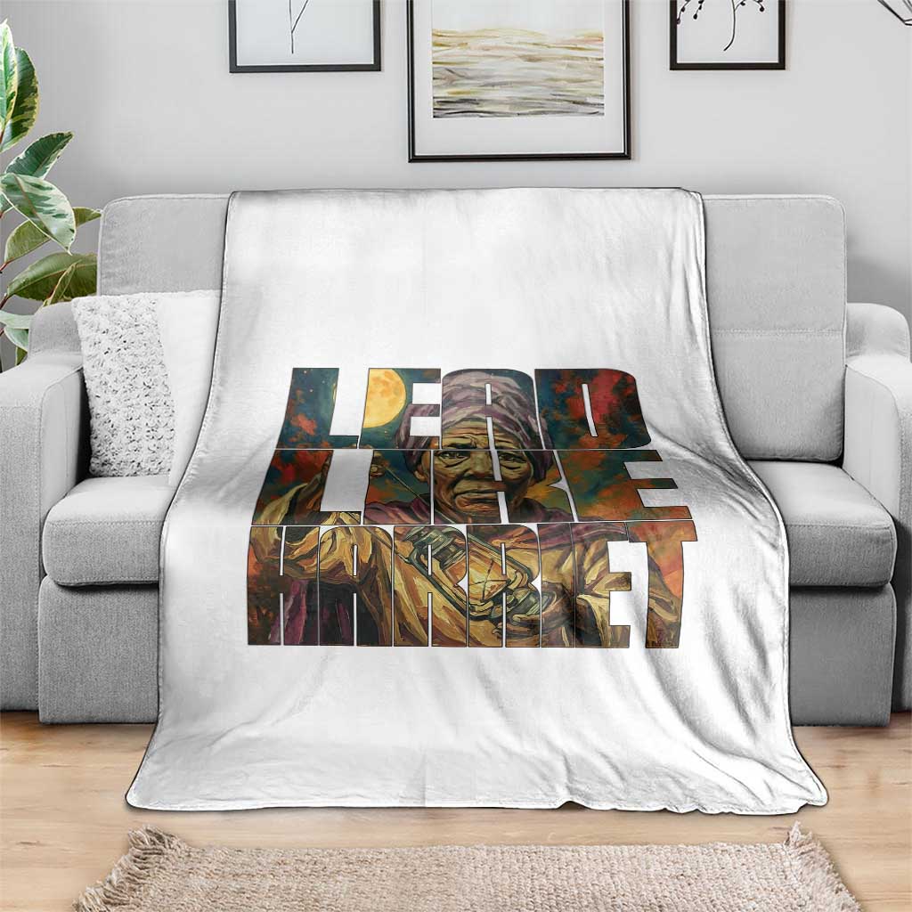 Lead Like Harriet Throw Blanket Black Women Leadership Quote - Wonder Print Shop