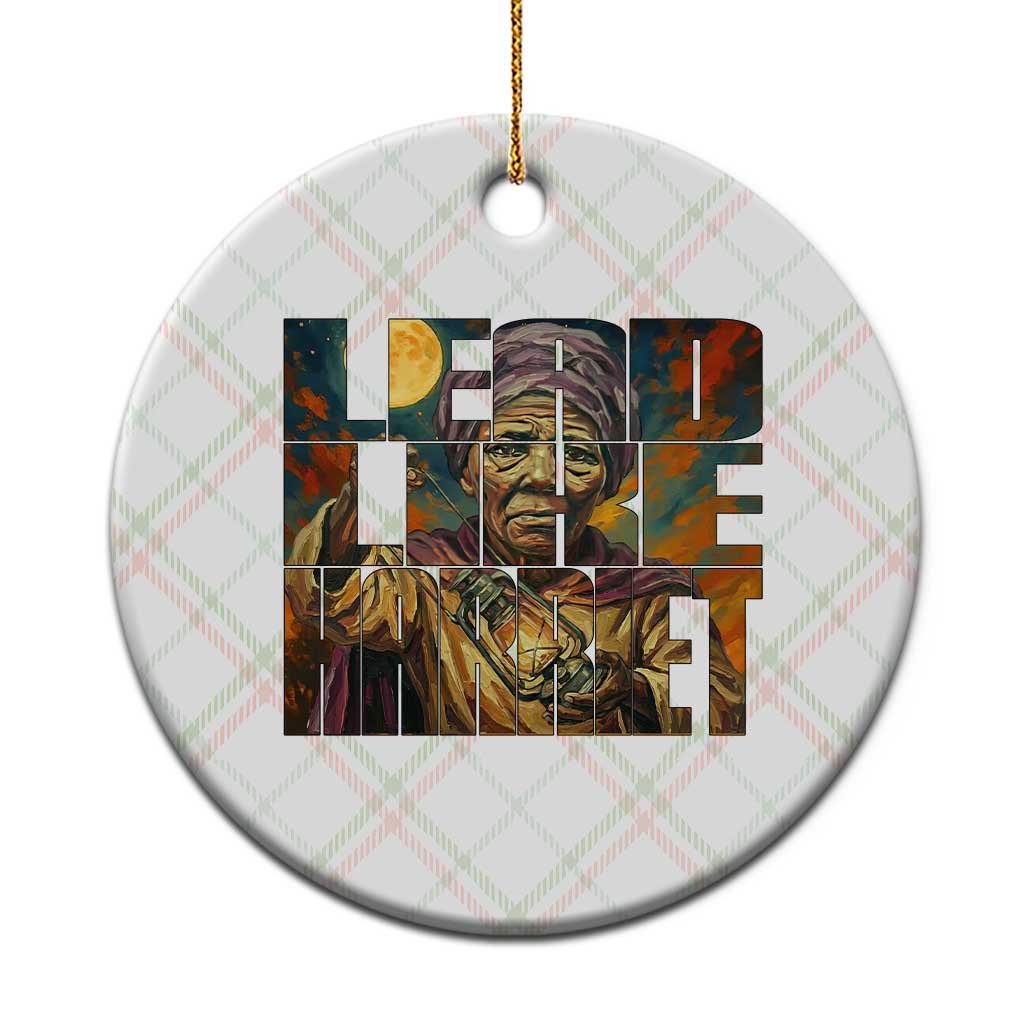 Lead Like Harriet Ceramic Ornament Black Women Leadership Quote - Wonder Print Shop