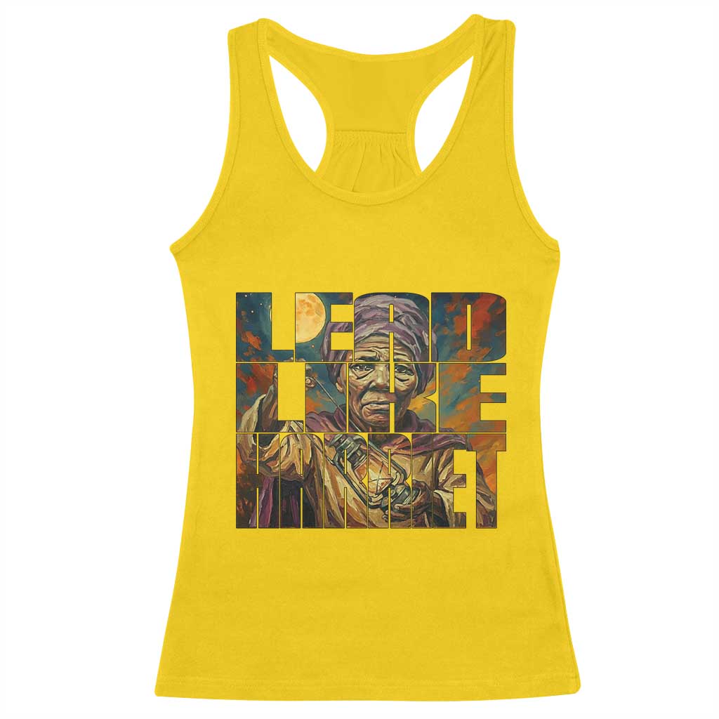 Lead Like Harriet Racerback Tank Top Black Women Leadership Quote - Wonder Print Shop