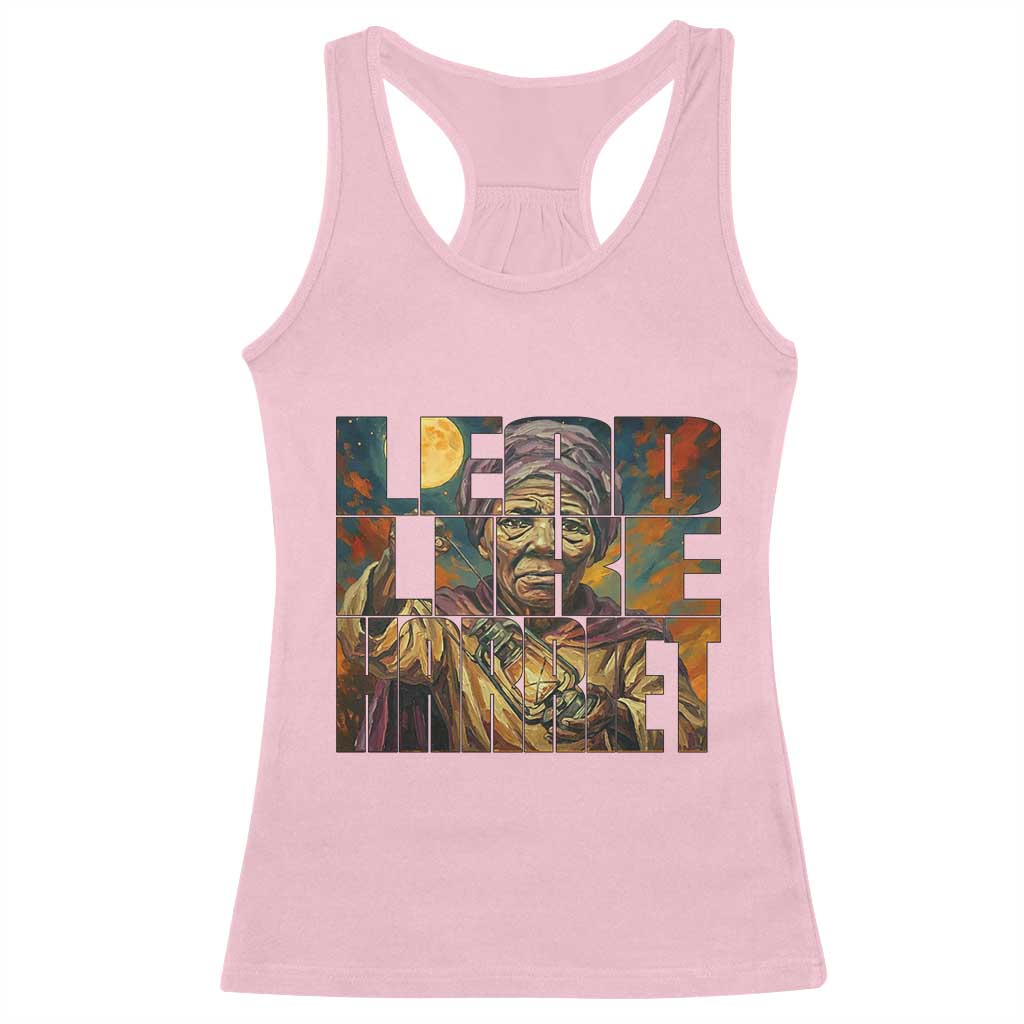 Lead Like Harriet Racerback Tank Top Black Women Leadership Quote - Wonder Print Shop