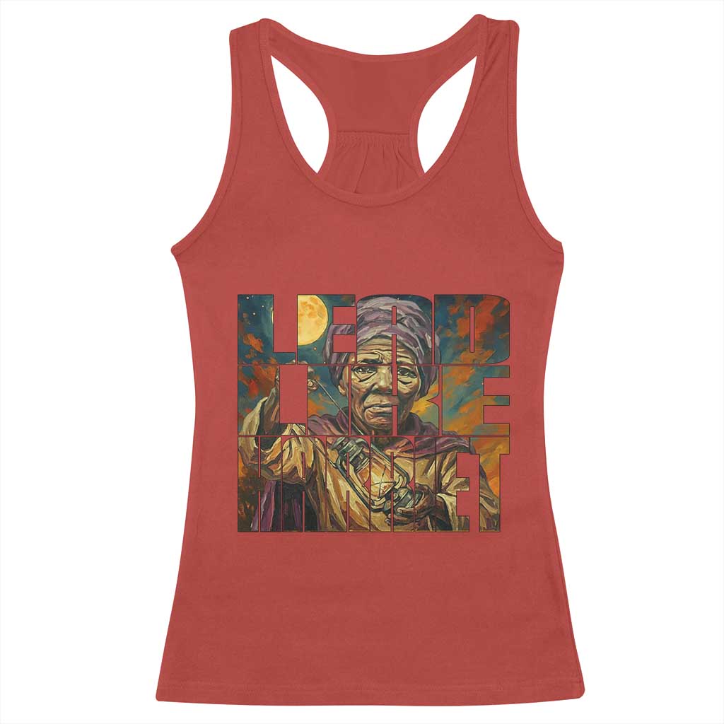 Lead Like Harriet Racerback Tank Top Black Women Leadership Quote - Wonder Print Shop
