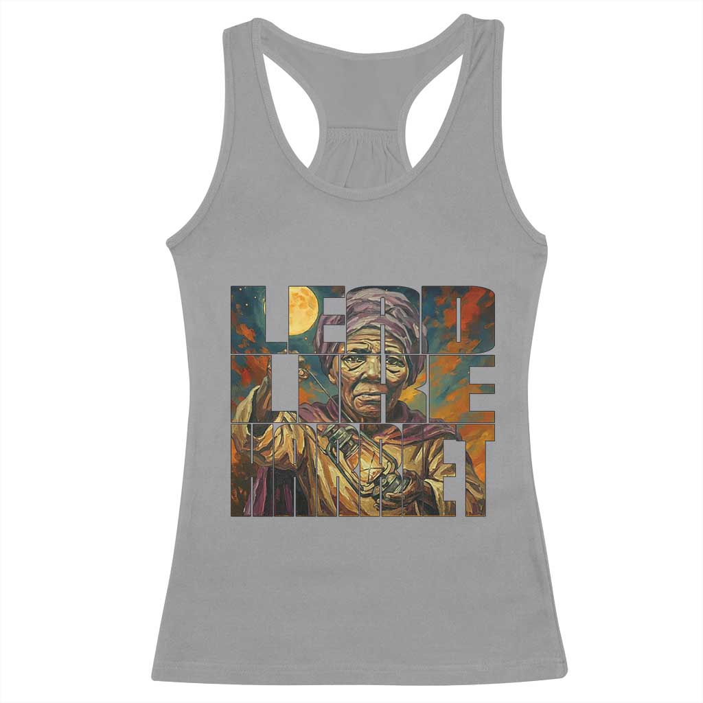 Lead Like Harriet Racerback Tank Top Black Women Leadership Quote - Wonder Print Shop