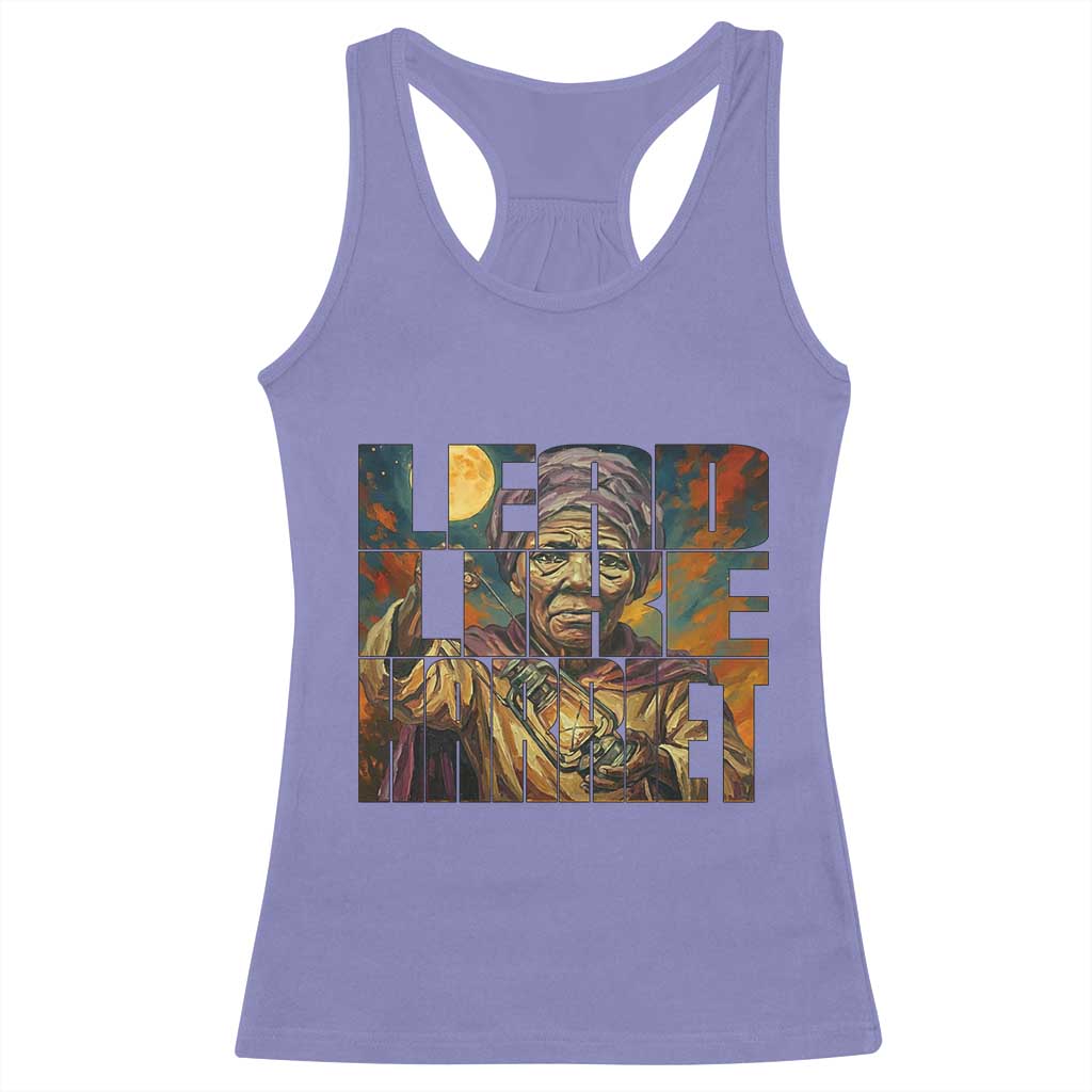 Lead Like Harriet Racerback Tank Top Black Women Leadership Quote - Wonder Print Shop
