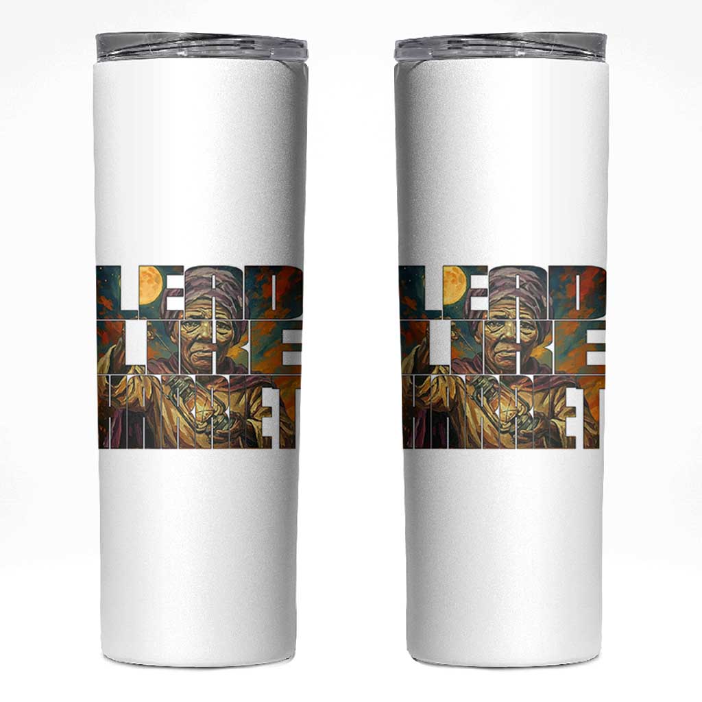 Lead Like Harriet Skinny Tumbler Black Women Leadership Quote - Wonder Print Shop