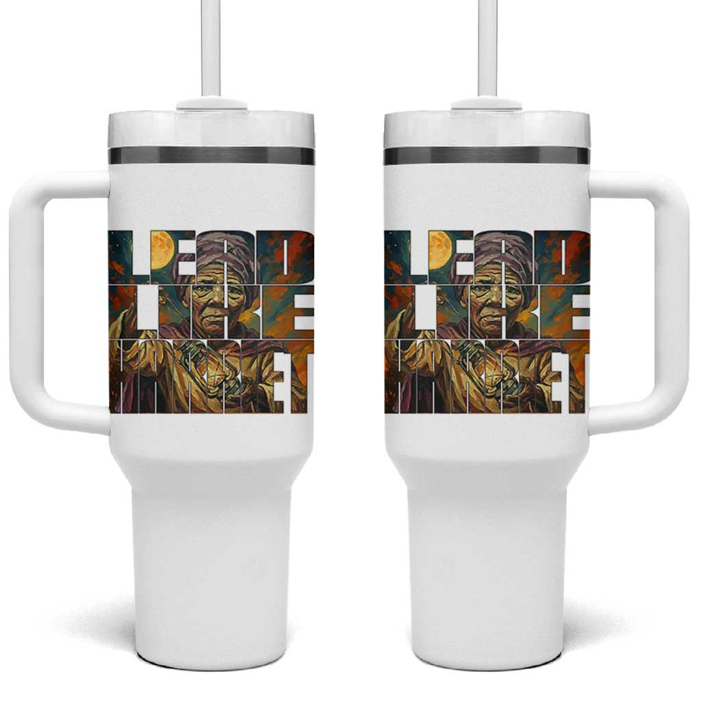Lead Like Harriet Tumbler With Handle Black Women Leadership Quote - Wonder Print Shop