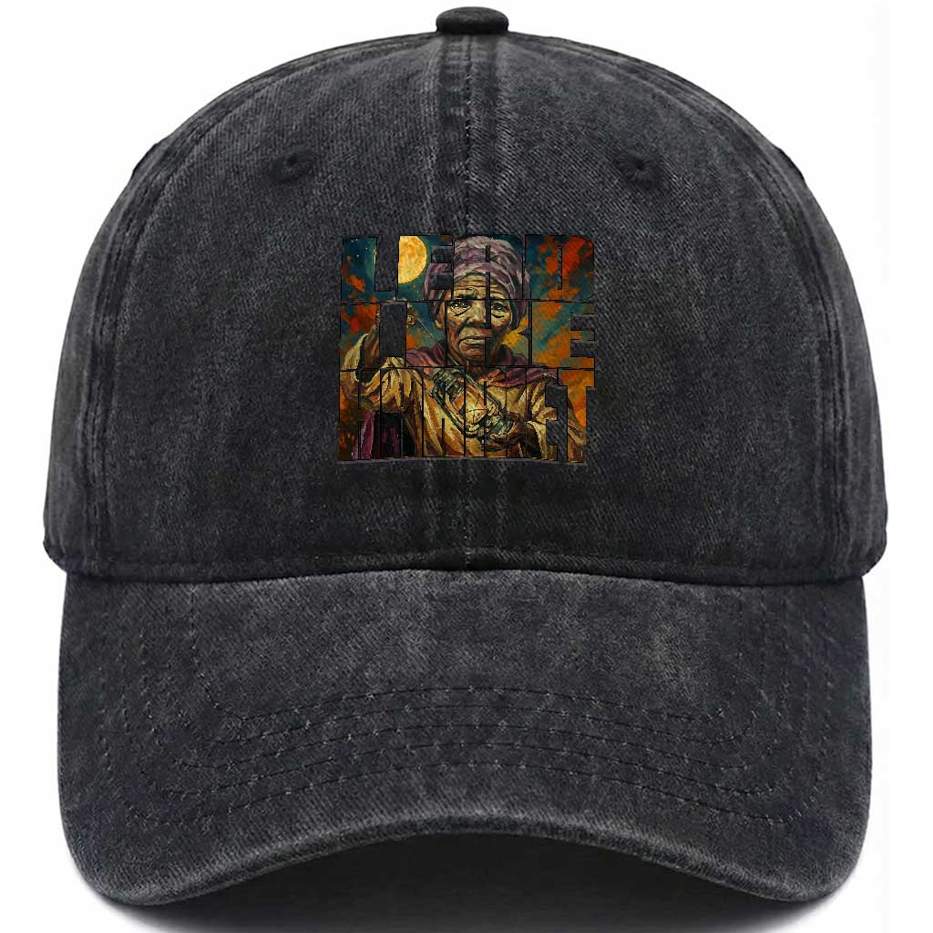 Lead Like Harriet Washed Cotton Baseball Cap Black Women Leadership Quote