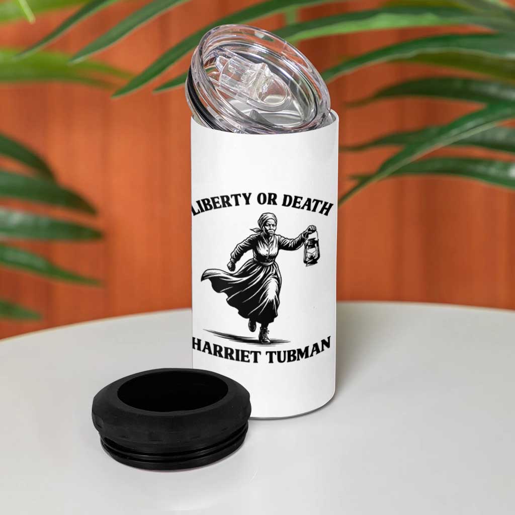 Liberty Or Death 4 in 1 Can Cooler Tumbler Harriet Tubman Quote - Wonder Print Shop
