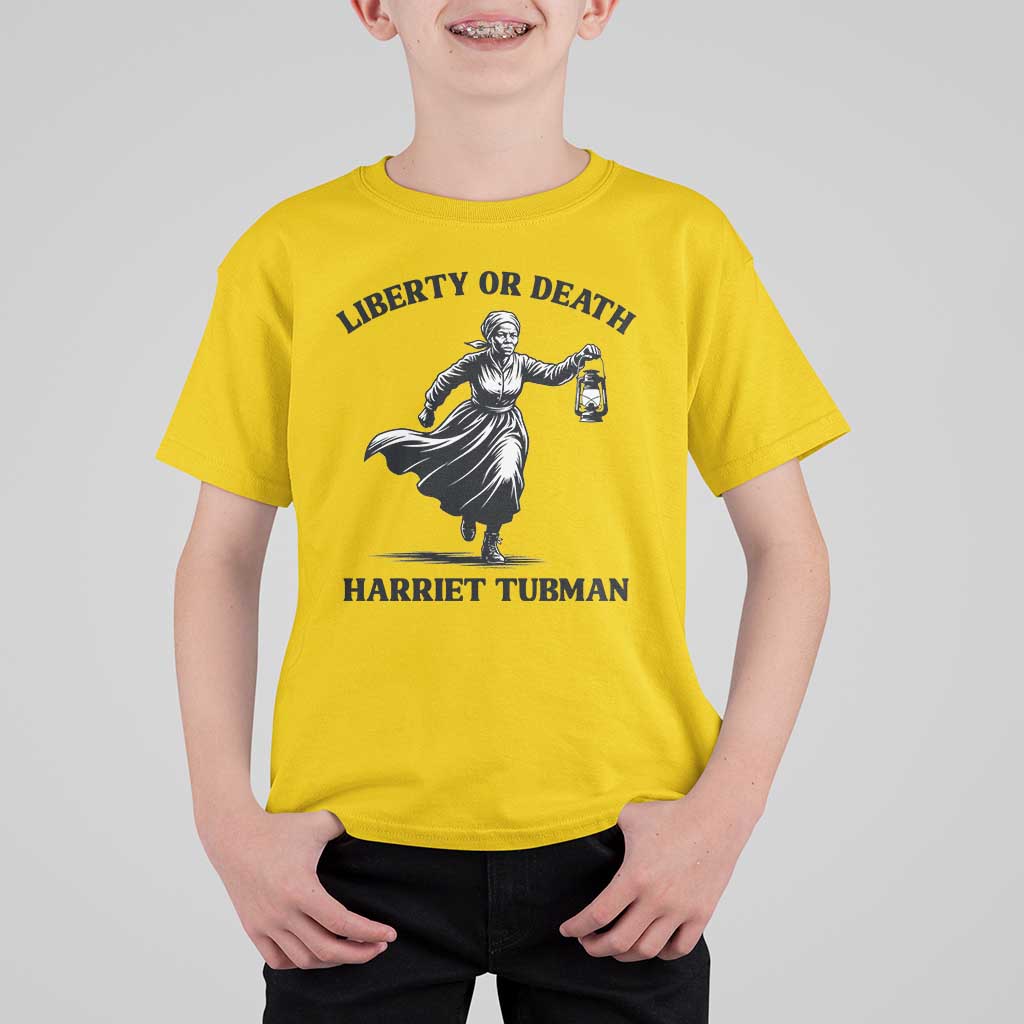 Liberty Or Death T Shirt For Kid Harriet Tubman Quote - Wonder Print Shop