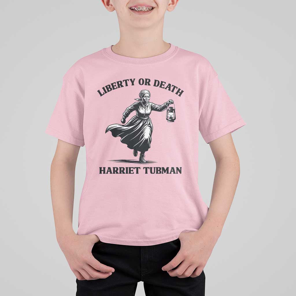 Liberty Or Death T Shirt For Kid Harriet Tubman Quote - Wonder Print Shop