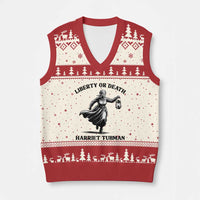 Liberty Or Death V-Neck Knit Sweater Vest Harriet Tubman Quote - Wonder Print Shop