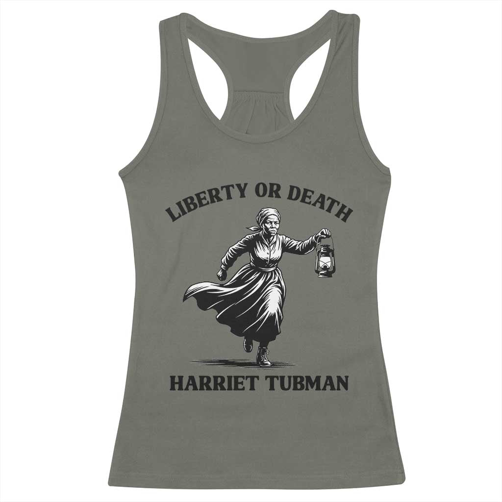 Liberty Or Death Racerback Tank Top Harriet Tubman Quote - Wonder Print Shop
