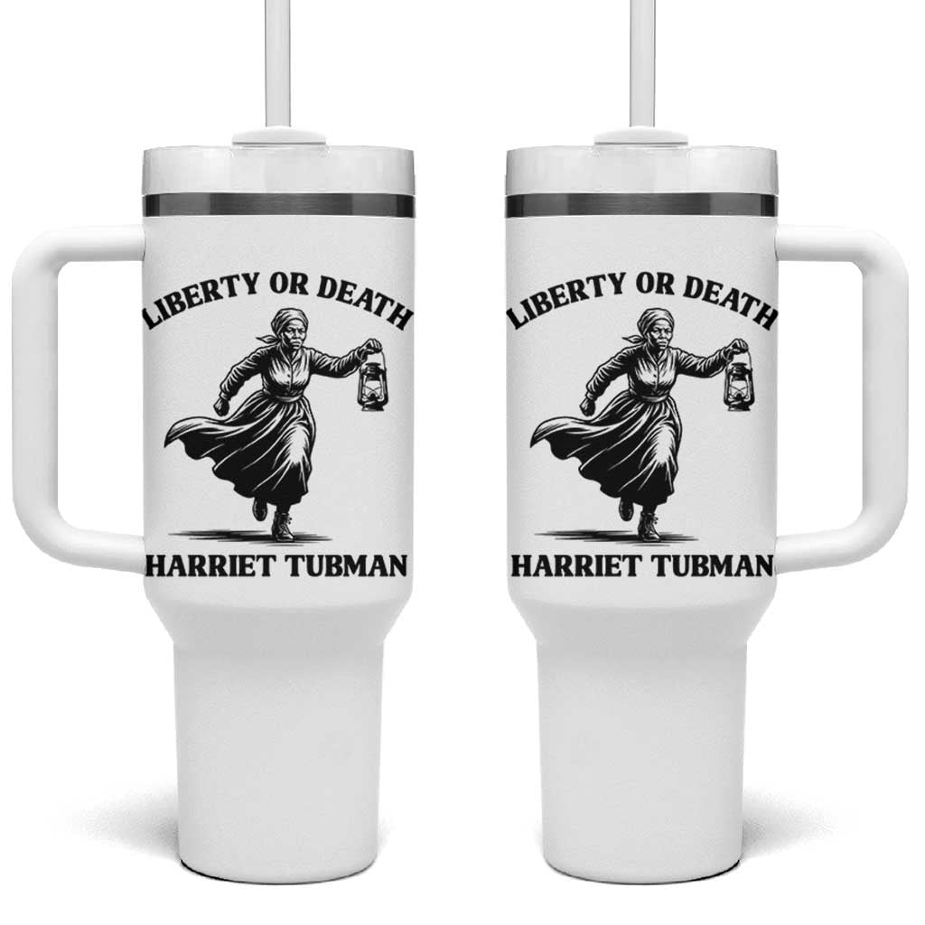 Liberty Or Death Tumbler With Handle Harriet Tubman Quote - Wonder Print Shop
