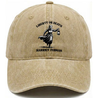 Liberty Or Death Washed Cotton Baseball Cap Harriet Tubman Quote